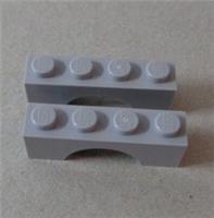 LEGO 3659 - 4211435 Arch 1x4x1 Medium Stone Grey x2 Bricks & Pieces & Parts **