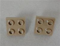 LEGO 2476 - 6276849 Technic Plate, Modified 2 x 2 with Pin Sand Yellow x2