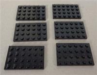 LEGO 3032 - 303226 Plate 4x6 Black x6 Bricks & Pieces & Parts**