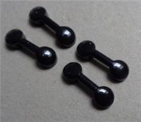 Lego Bits 6190 6151289 Phone Handset bar 1x3 Black x4
