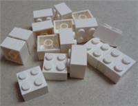 LEGO Parts & Pieces 3003 - 300301 Bricks 2x2 White x16