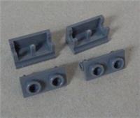 LEGO 3937 4211066 6176400 Hinge Base 1 x 2 Rocking Plate Dark Stone Grey x2