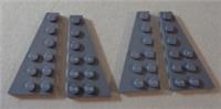Lego Spare Parts 54384 4290149 4290150 Wing Left 3x6 Dark Stone Grey x2 Pairs