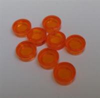 LEGO Parts & Pieces 6274747 98138 Flat Tile 1 x 1 Round Clear Orange x8
