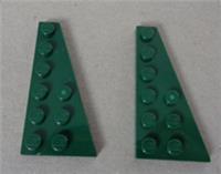 Lego 54383 Wing Right 3x6 Earth Green x2 Bricks & Pieces & Parts