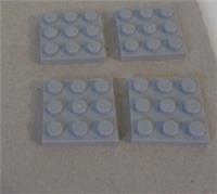LEGO - 11212 - 6015347 Plates 3x3 Medium Stone Grey x4 Parts **