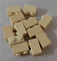 LEGO Parts & Pieces 2877 - 4655900 Brick 1x2 W/Grille Tan x12