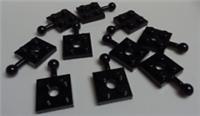 Lego 15456 6359224 Plate 2x2 with Tow ball W/Hole in Plate Black x10