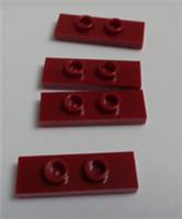 LEGO 34103 - 6208727 1x3 Tile With 2 Studs Dark Red x4 Bricks & Pieces & Parts