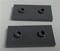 LEGO Part 65509 6307616 Tile 2x4 With 2 Studs Dark Stone Grey x2