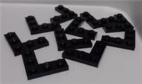 Lego 77844 6439175 CORNER PLATE 1X3X3 Black x10