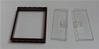 LEGO 80683 42205 City Train Door 3x6 & 1x6x6 Frame Dark Brown/ Clear x1