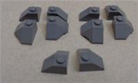 LEGO 13548 - 6227909 2 x 2 Roof Slope 45 Corner- Dark Stone Grey x10