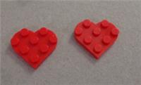 LEGO 39613 6276193 Parts Plate Round 3x3 Heart Red x2