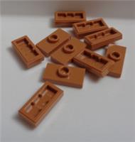 LEGO Pieces & Parts 15573 6292154 Plate 1x2 W/ 1 Knob Medium Nougat x10