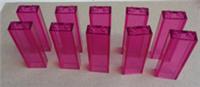 Lego Part 2454 - 35274 - 6252586 1x2x5 Brick Transparent Dark Pink x10