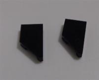 LEGO Parts 5092 6458188 Tile, Modified 1 x 2 Wedge Right Black x2