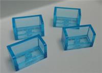 Lego 23969 35391 1x2x1 Wall Panel, Double Corner Clear Light Blue x4
