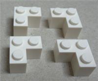 LEGO Bricks & Pieces 2357 - 235701 Corner Brick 1x2x2 White x4
