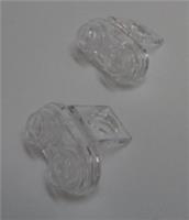 LEGO 18986 6166106 Neck Bracket with 2 Back Studs Clear x2
