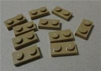 LEGO 3023 - 4528604 Plate 1x2 Sand Yellow x10 Parts **