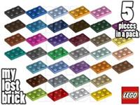 LEGO - 3021 - Plates 2x3 (Pack of 5) + NEW + SELECT COLOUR + FREE POSTAGE