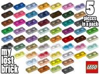 LEGO - Part 3023 - Plates 1x2 (Pack of 5) + NEW + SELECT COLOUR + FREE POSTAGE