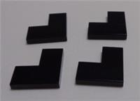Lego Parts 14719 - 6133722 Flat Tile Corner 2x2 Black x4