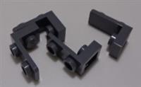 LEGO Parts 73825 Bracket 1x1 - 1x2 Inverted Dark Stone Grey x4