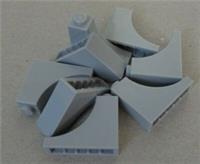 Lego 18653 - 6129340 Brick Arch Inverted Slope 1x3x2 Medium Stone Grey x8