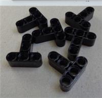 LEGO TECHNIC Parts & Pieces 60484 - 4552347 T Beam 3 x 3 W Holes Black x6