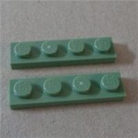 Lego 3710 - 6100234 Plate 1x4 Sand Green x2 Bricks & Pieces & Parts