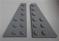 Lego Spare Parts 54384 4282789 4282786 Wing Left 3x6 Medium Stone Grey x1 Pair