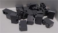 LEGO Parts & Pieces 2877 - 4210636 Brick 1x2 W/Grille Dark Stone Grey x24
