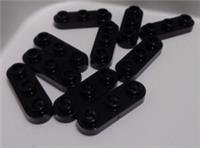 LEGO 77850 6428168 Plate, Round 1 x 3 with Open Studs Black x10