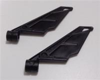 LEGO TECHNIC 61800 6501505 Bionicle Wing Small Tail Axle Hole Black x2