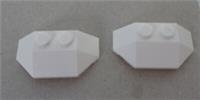 LEGO Parts 47759 6160214 Wedge 2x4 Triple White x2