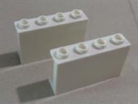 LEGO Parts 14718 6079140 Panel 1x4x2 with Side Support White x2