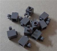 Lego 60475 65460 6321350 Stud 1x1 Brick With Vertical Clip Dark Stone Grey x10*