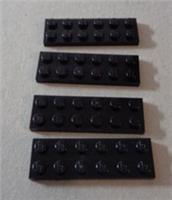 LEGO Pieces & Parts 3795 - 379526 2x6 Plate Black x4