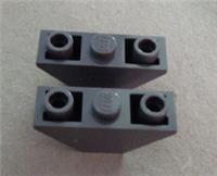 LEGO Part 2341 6100124 1x3 Slope inverted Double Dark Stone Grey x2
