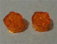 LEGO 6143 - 6116 - 3941 - 6273154 2x2 Round Brick Transparent Orange x2 **