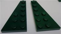 Lego Parts 54384 - 54383 Wedge Wing Left Right Plate 3x6 Earth Green x1 Pair