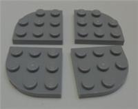 lego Parts & Pieces 30357 4645412 Corner Plates 3x3 Medium Stone Grey x4