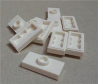 LEGO Spare Parts 15573 Plate 1x2 W/ 1 Knob White x10 Bricks & Pieces