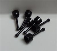 LEGO Parts & Pieces 4592 / 73587 Gear Stick Lever Antenna Aerial Black x6