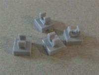 LEGO 15712 - 6308012 Modified 1x1 Tile With Clip Medium Stone Grey x4