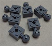 LEGO 57909 - 4497253 Brick 2X2 w Ball Joint Dark Stone Grey x6