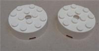 LEGO Spares Parts 87081 4558956 Round Brick 4x4 White x2