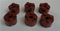 LEGO Parts 6143 - 6116 - 3941 4211166 2x2 Round Brick Reddish Brown x6